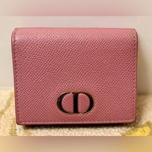 CHRISTIAN DIOR 30 Montaigne Compact Wallet Card Case Pink/Purpelish